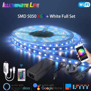 SMD 5050 RGBW LED Strip Wifi Controller 24key Remote Waterproof Non-Waterproof 5M 300LED 12V LED Light Strips Flexible