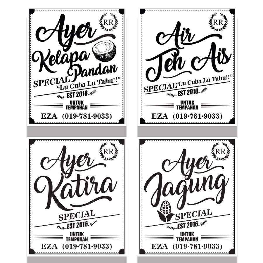 STICKER AIR BALANG 10 X 12 INCH TRANSPARENT / WHITE KALIS AIR | Shopee ...