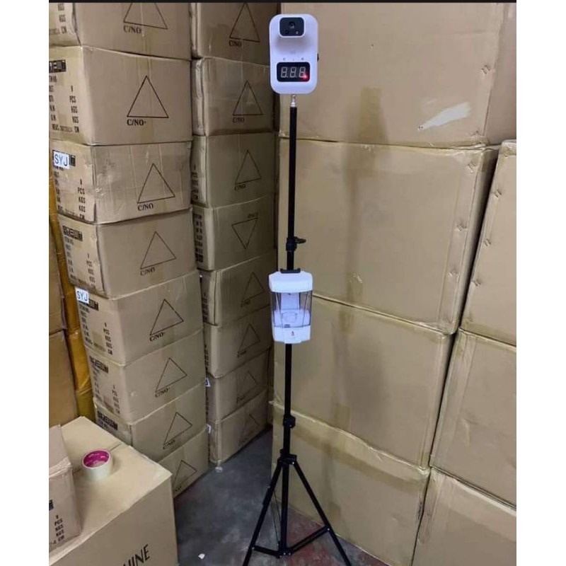 2 in 1 new normal thermal scanner and alcohol dispenser Shopee
