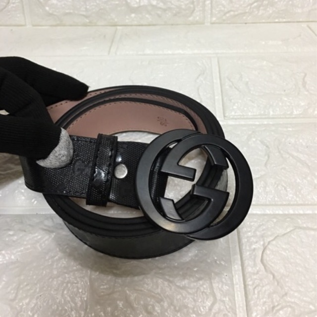 full black gucci belt
