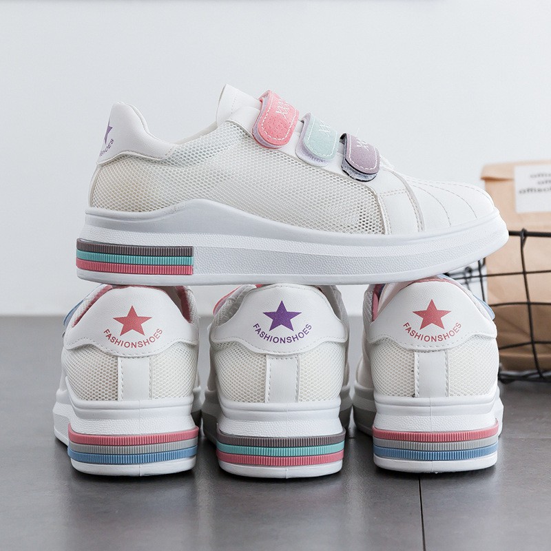 white canvas shoes with velcro