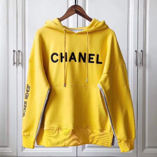 chanel yellow sweatshirt