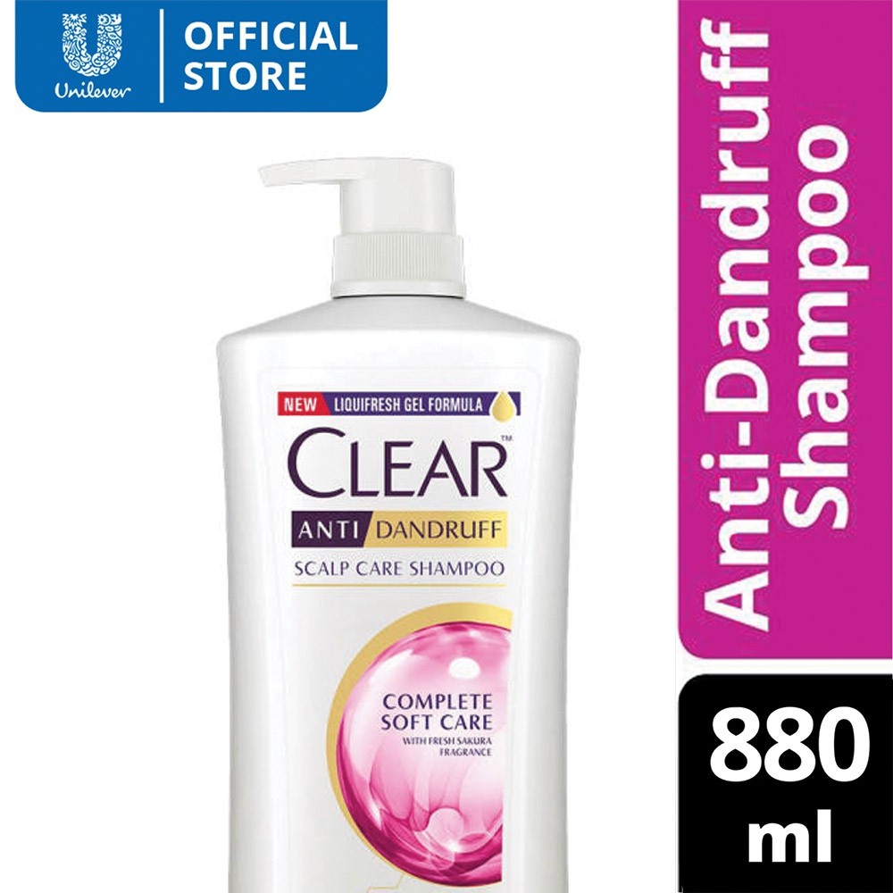 Clear Women Anti Dandruff Shampoo Complete Soft Care 880ml Shopee