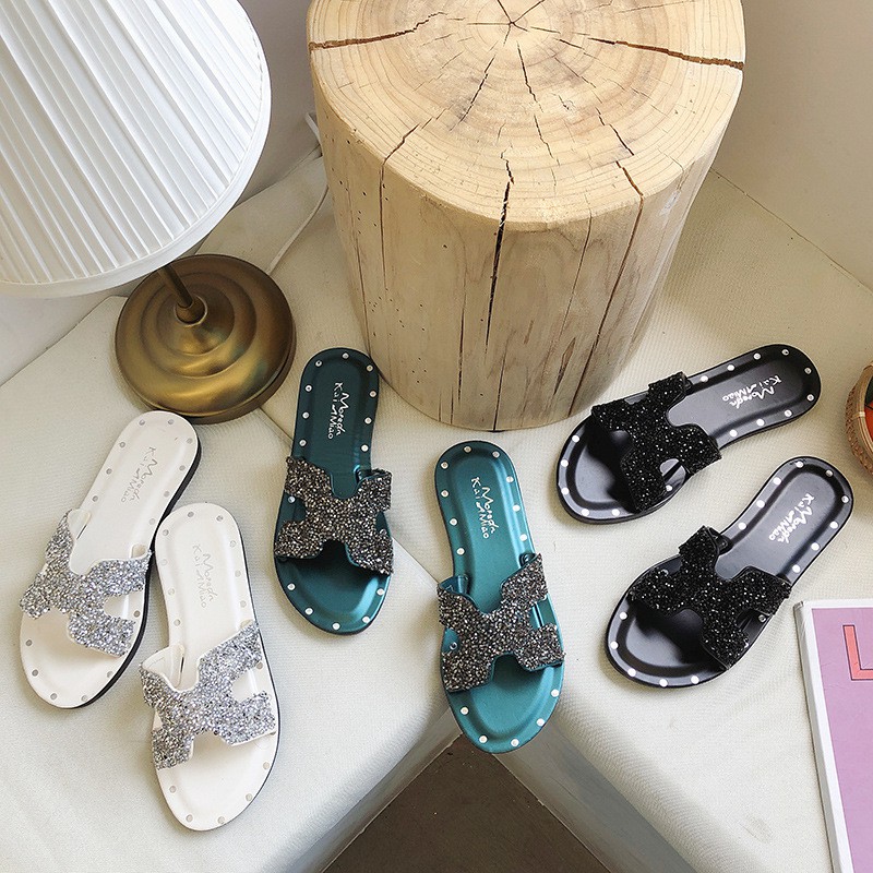 sequin flip flops