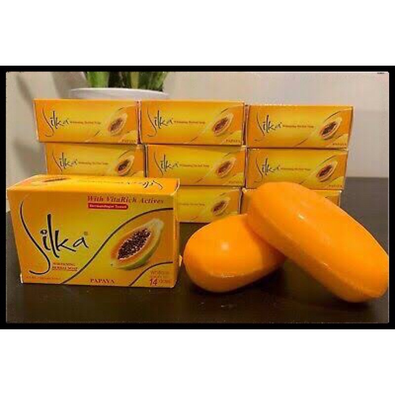 Skin Whitening Herbal Soap Silka Orange Papaya 135g Shopee Philippines 