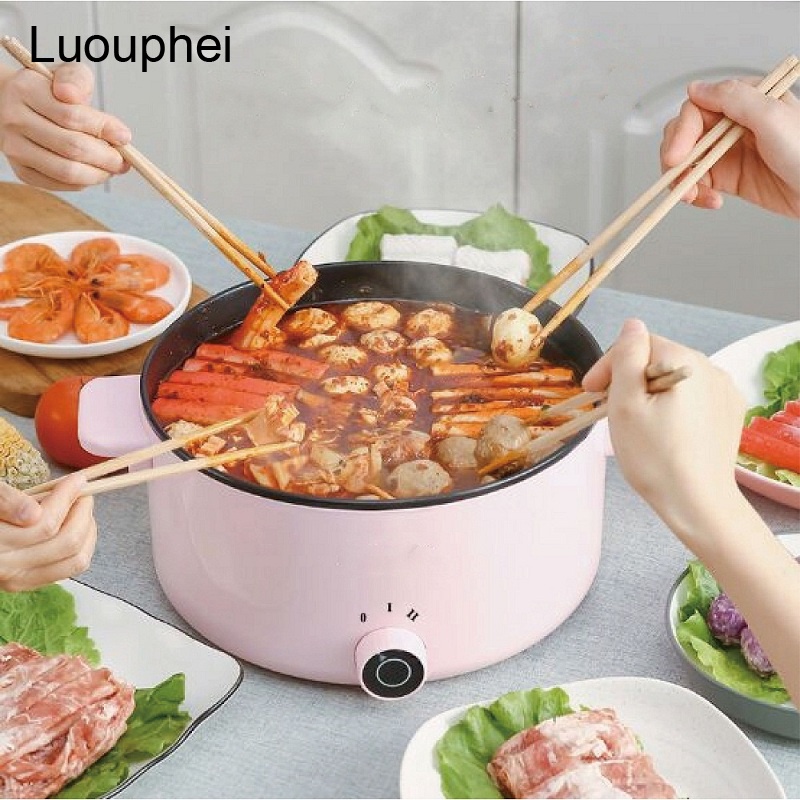 Electric Cooker Skillet Hot Pot Heating Pan Cook Fry Stew Steam for 24 People Self Service
