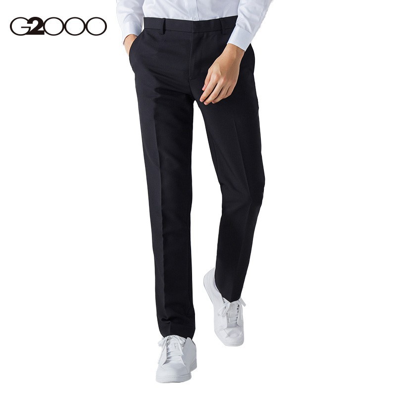 black slim suit pants