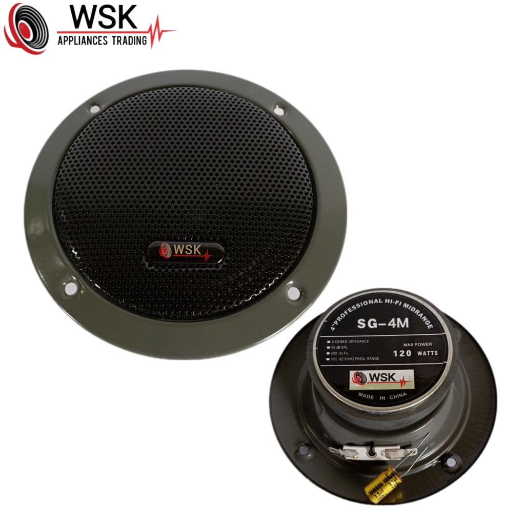 WSK SG4M Professional HiFi Midrange Speaker with FREE CAPACITOR (4inches) Shopee Philippines