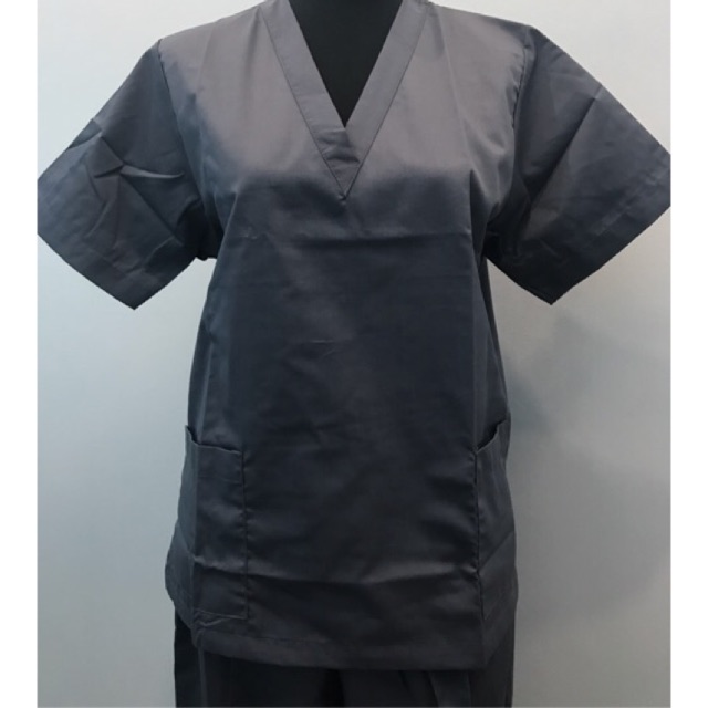 Scrub suit set Dark gray Shopee Philippines