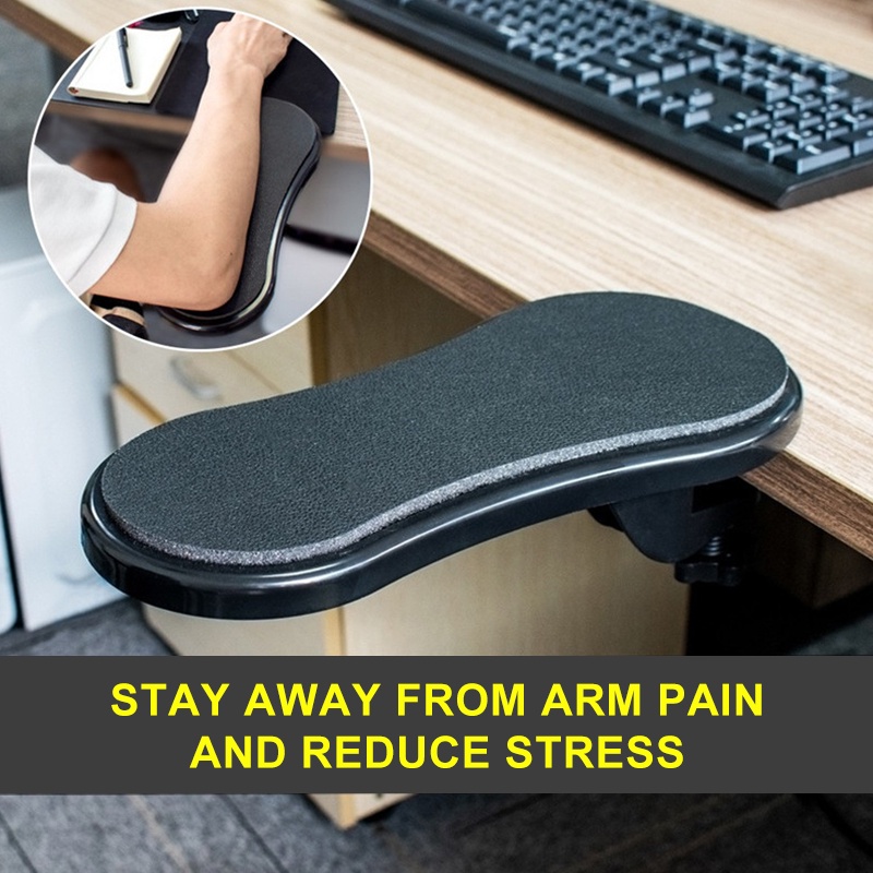 Desk Attachable Computer Table Arm Support Mouse Pads Arm Wrist Rests ...