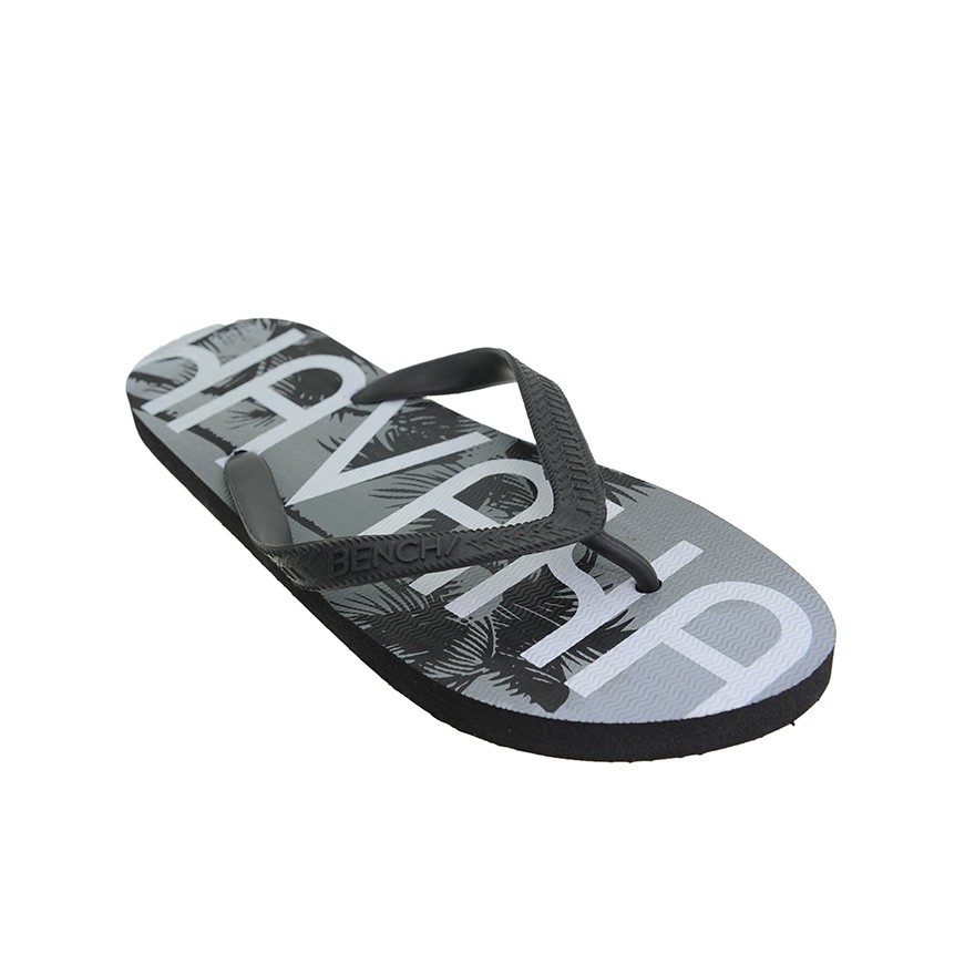 Bench Printed Rubber Slippers Black Shopee Philippines