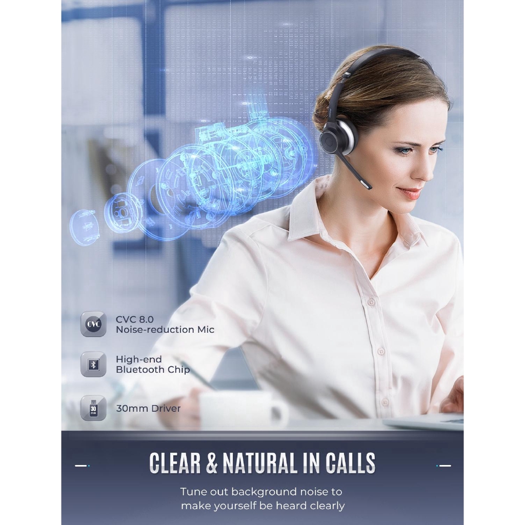 background noise cancelling microphone headset bluetooth