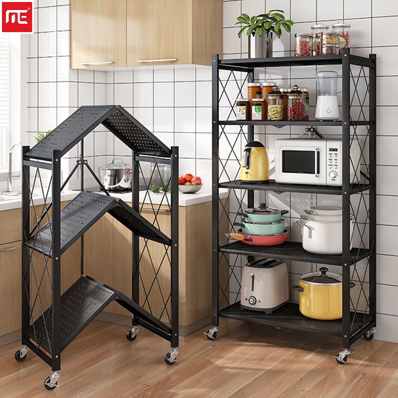 345 Layer Folding Kitchen Supplies Racks Installationfree Foldable