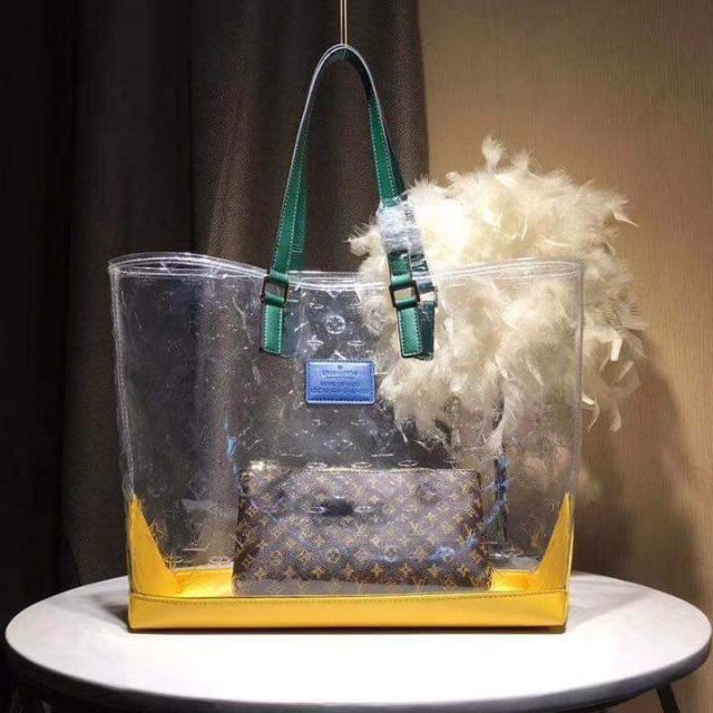 louis vuitton clear plastic tote bag