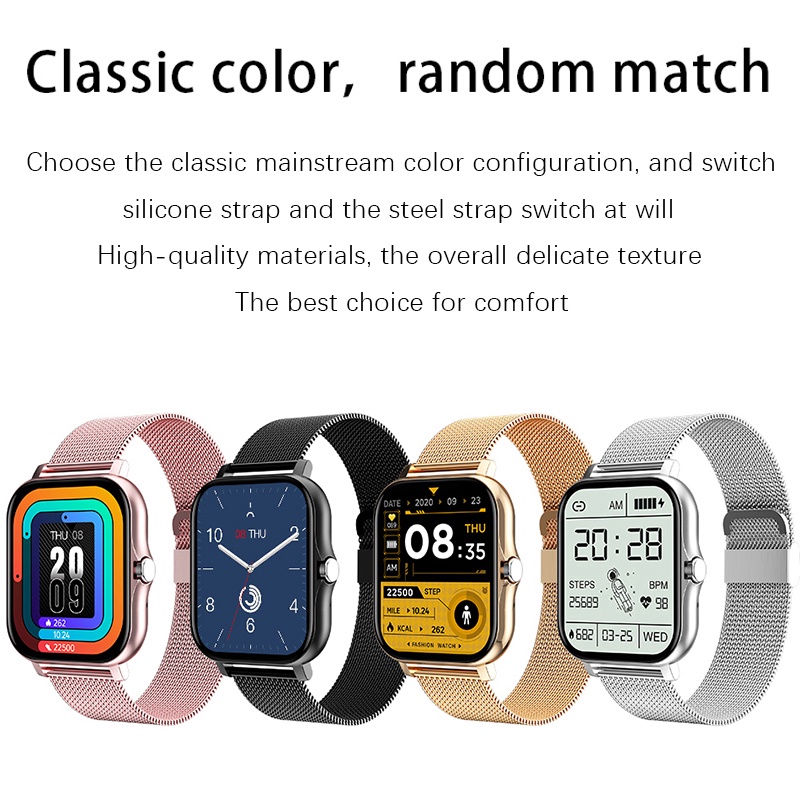 FILIEKEU Smart Watch Men Women Waterproof Sports Fitness Bluetooth Couple Touchscreen Stainless Steel Smartwatch - Image 8