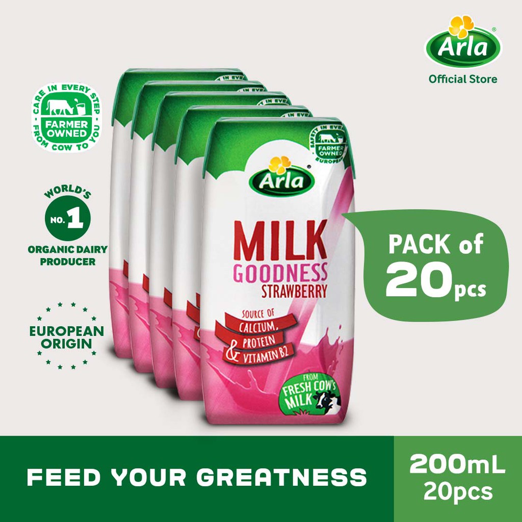 Arla Strawberry Milk 200ml (20 pcs.) | Shopee Philippines