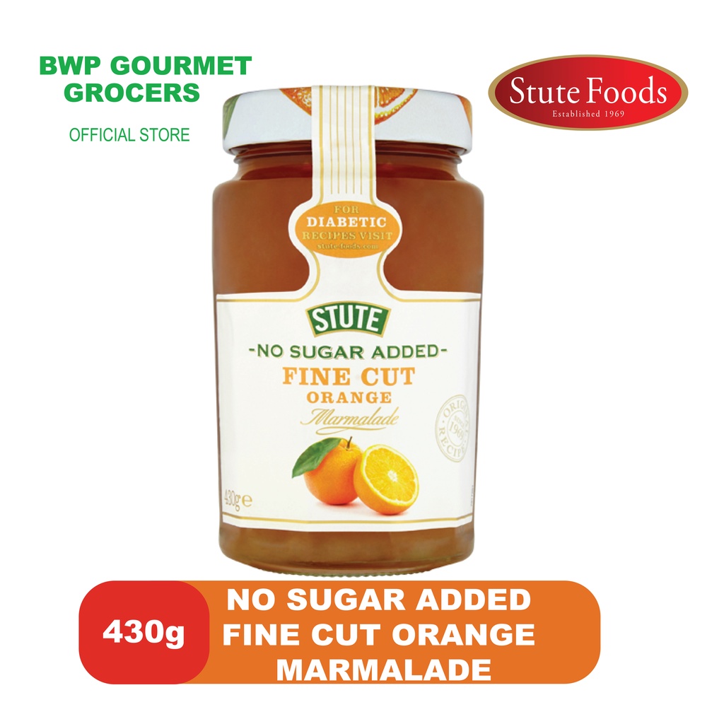 Stute No Sugar Added Fine Cut Orange Marmalade Jam (430g) Shopee