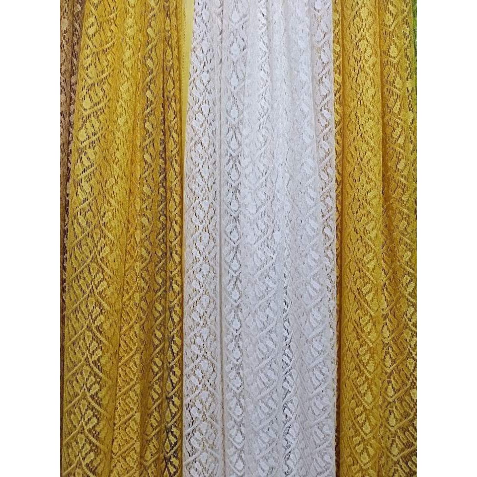 Yellow Gold Lace Curtain 3in1 (60X69 inches/6ft) Shopee Philippines