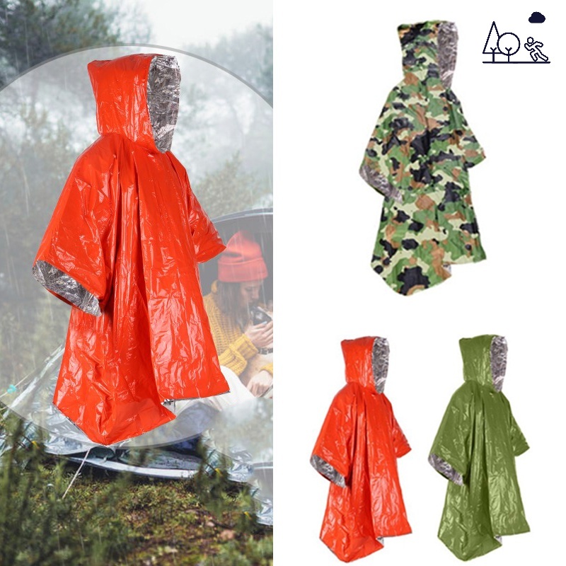 Waterproof Emergency Aluminum Film Raincoat / Multipurpose Poncho ...