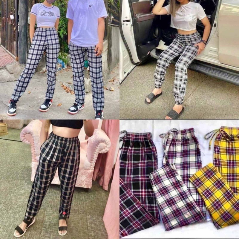 checkered vintage pants