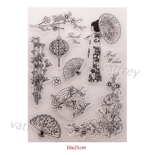 Flower Silicone Clear Rubber Stamps Seal Scrapbooking Embossing Album Decor DIY 