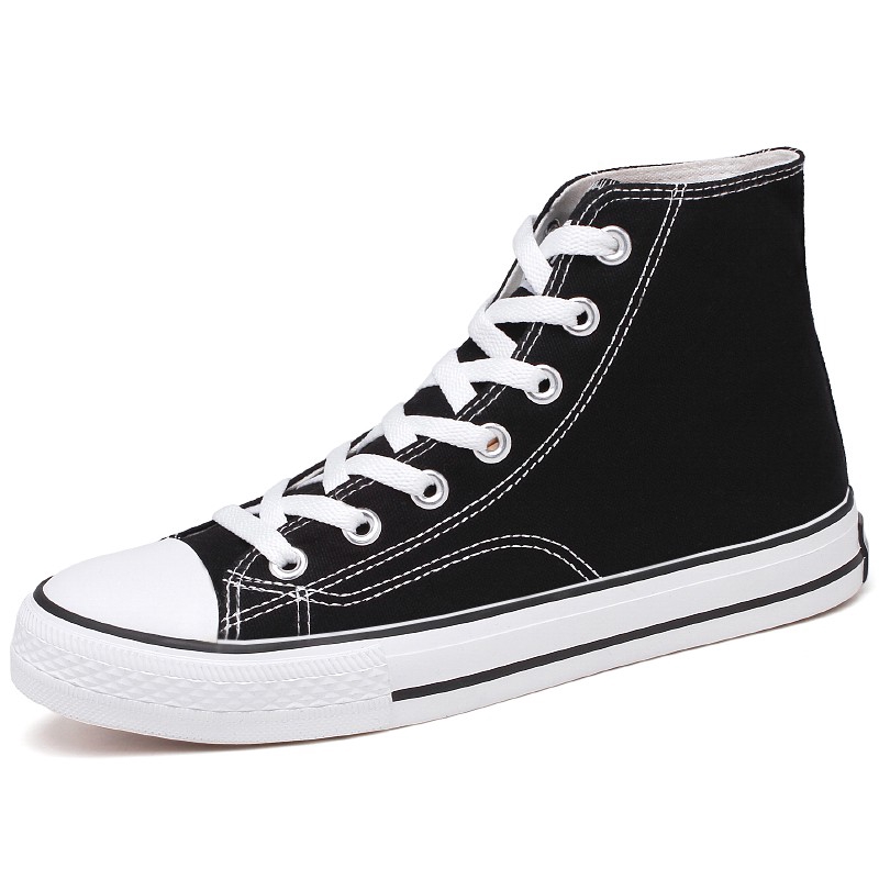 white high top canvas shoes