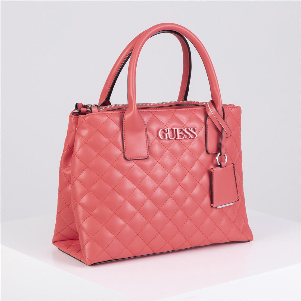 coral guess handbag