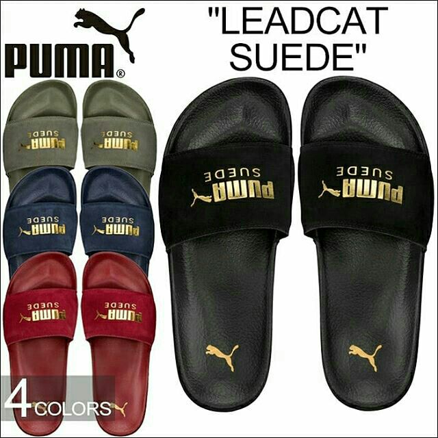 puma leadcat suede slides women's