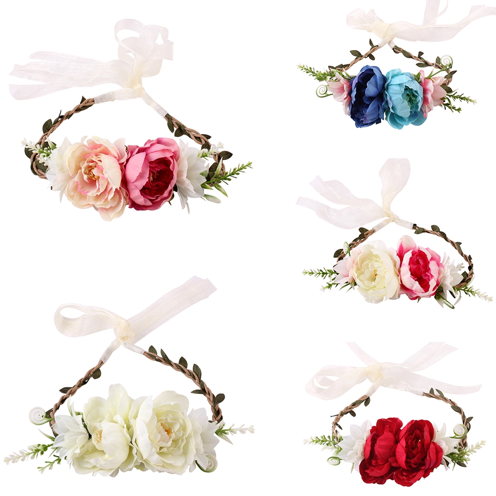 Flower Embellish Braid Simulation Ribbon Fastening Wedding