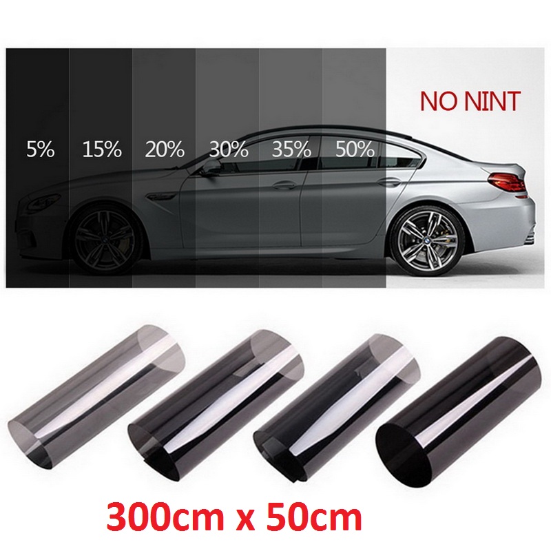 50cmx300cm Dark Black Car Window Tint Film Glass 1 50 Roll Summer