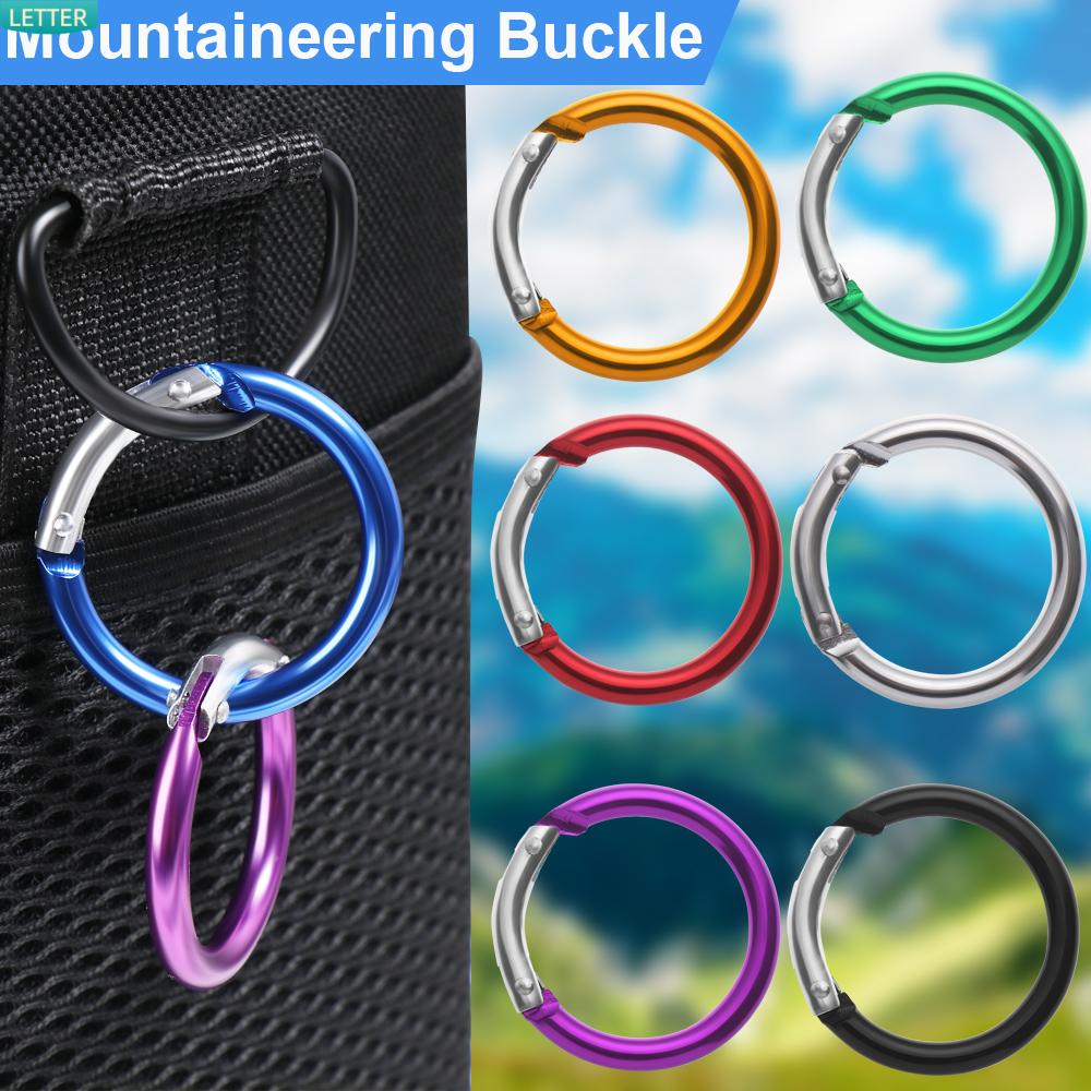 5pcs Clips Hooks Mountaineering Buckle Camping Keyring Bag Buckles Carabiner