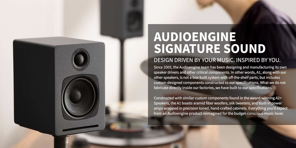 Audioengine A1 Home Music System with Bluetooth aptX Gray Shopee