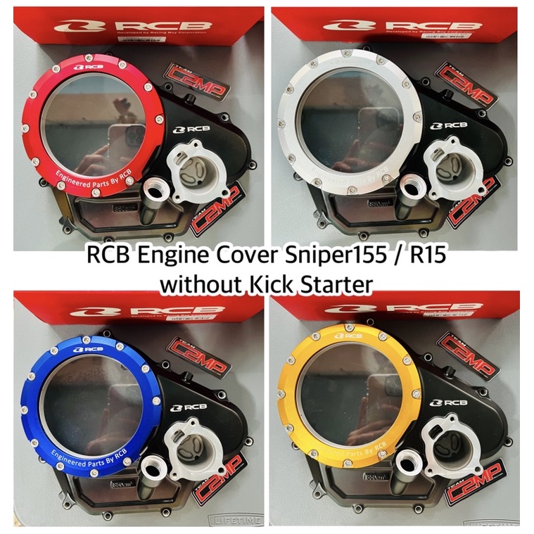 RCB Crank Case cover / Engine Cover Sniper 155 / R15 V3 without Kick Starter Shopee Philippines