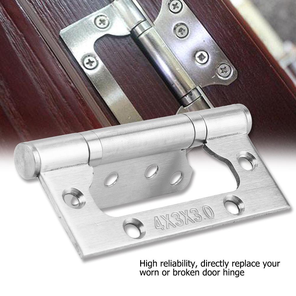 2pcs Steel Door Hinge Ball Bearing Hardware Flat Open Doors