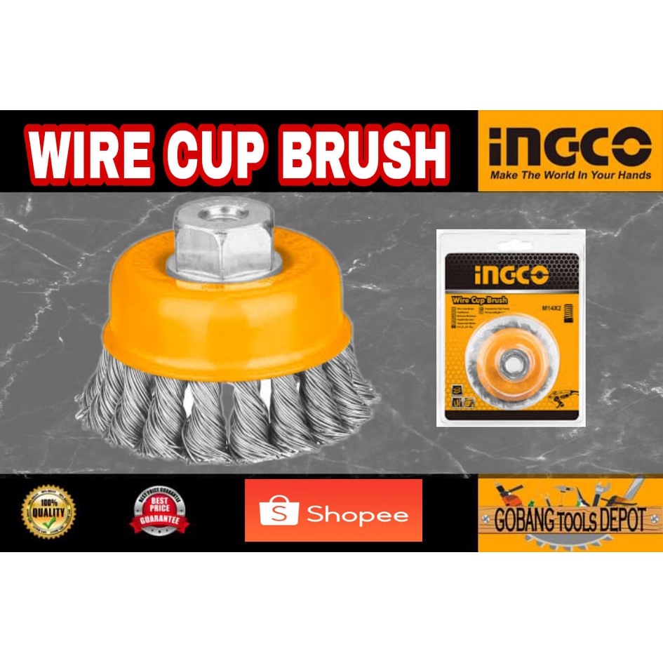 INGCO WB20752 Cup Wire Brush TWISTED 75mm Shopee Philippines