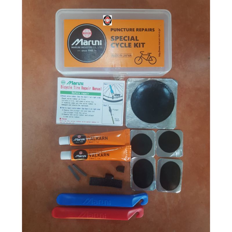 Maruni Puncture Patch Repair Kit w Tire Levers (Made in Japan) Shopee