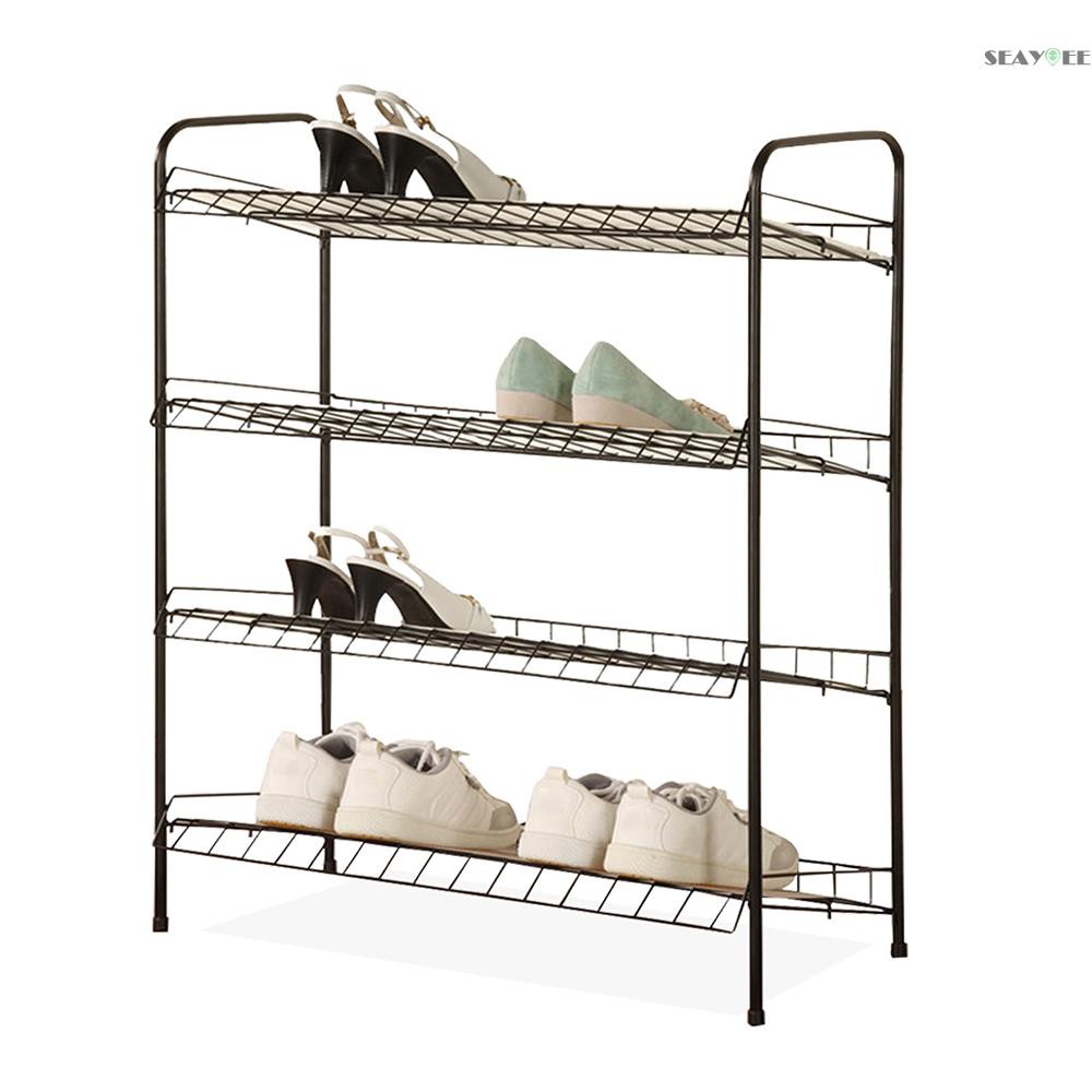 Seay Ready Stock 4 Tier Shoe Rack Shelf Shelving Storage Unit Metal Organizer Wire Rack Carbon Steel Home Stand Storage Shelf Shopee Philippines