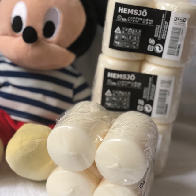 Ikea Hemsjo Unscented Block Candle Natural Set Of 4 701 242 62 Ebay