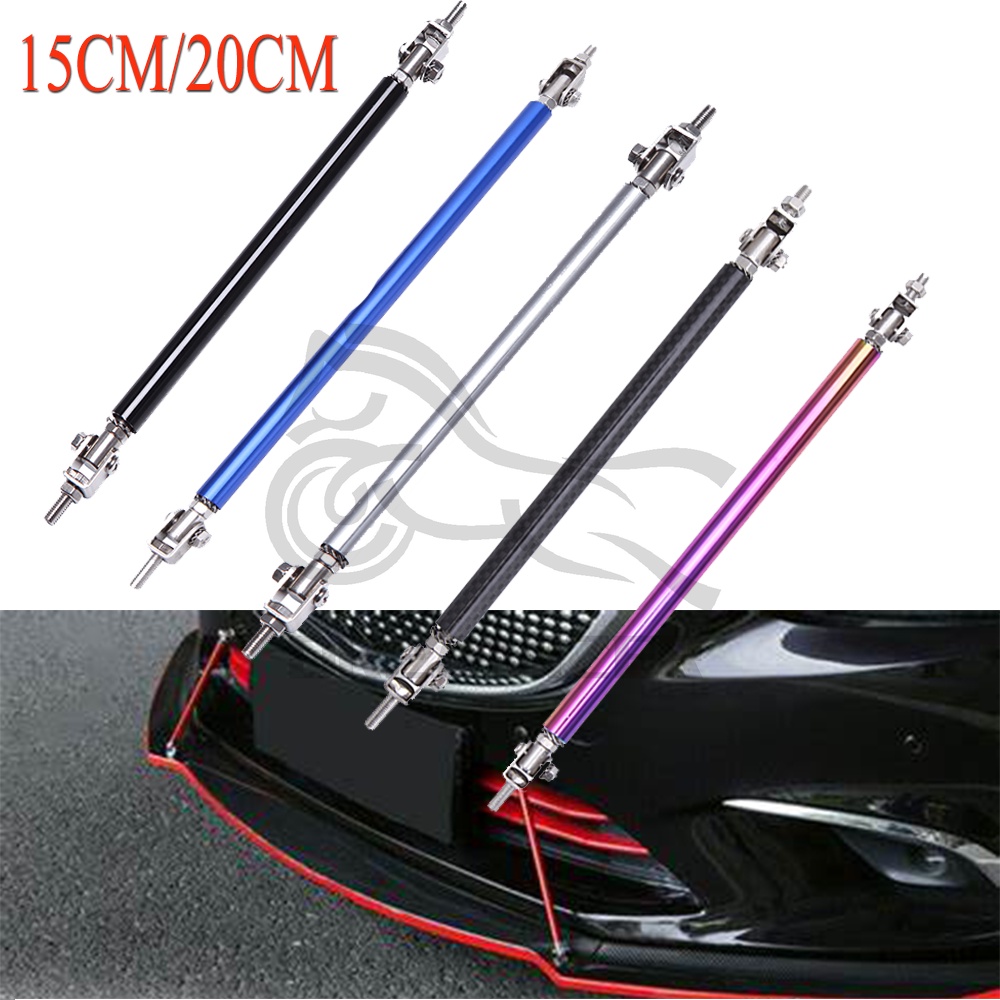 2pcs 7"-9" Car Adjustable Front Bumper Lip Splitter Strut Tie Rod Bar Universal Multicolor Aluminum Alloy