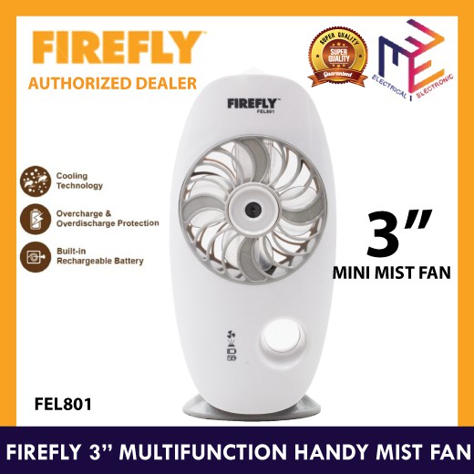 FIREFLY 3" Multifunctional Handy Mist Fan FEL801 with Builtin