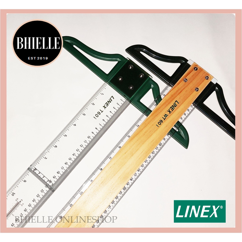 LINEX TSquare Ruler with Detachable Head Acrylic / Wooden 24inches w