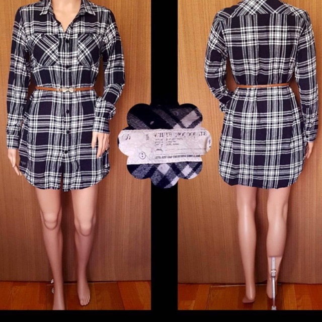 plaid polo dress