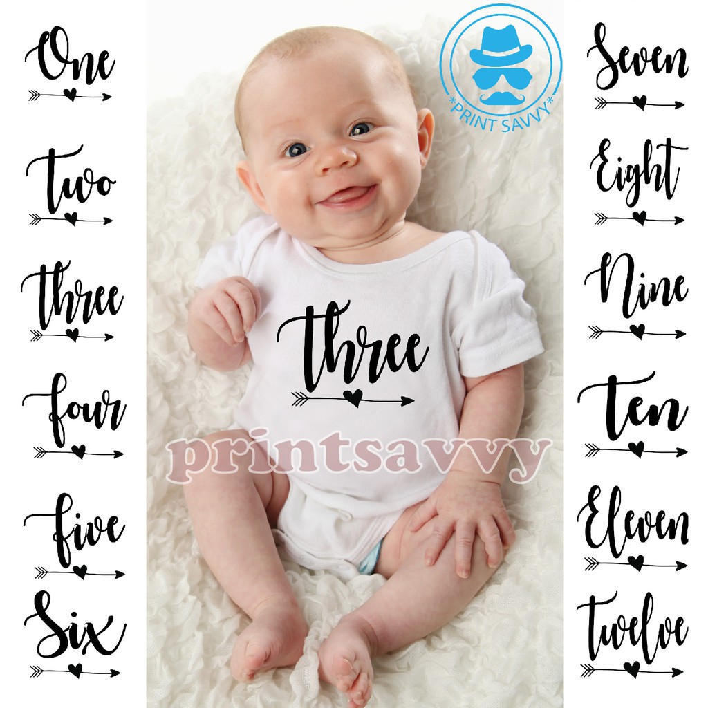 monthly baby onesies