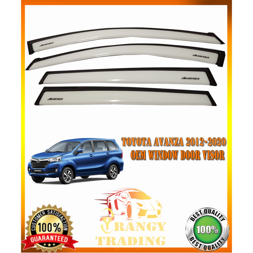 Toyota Avanza 2012 2022 OEM Window door visor black white Toyota Avanza 2012 2022 OEM Window door visor black white