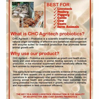 CHC AGRITECH PROBIOTICS FOR PETS, LIVESTOCK, POULTRY PIGGERY AND FARM ANIMALS 500g #3