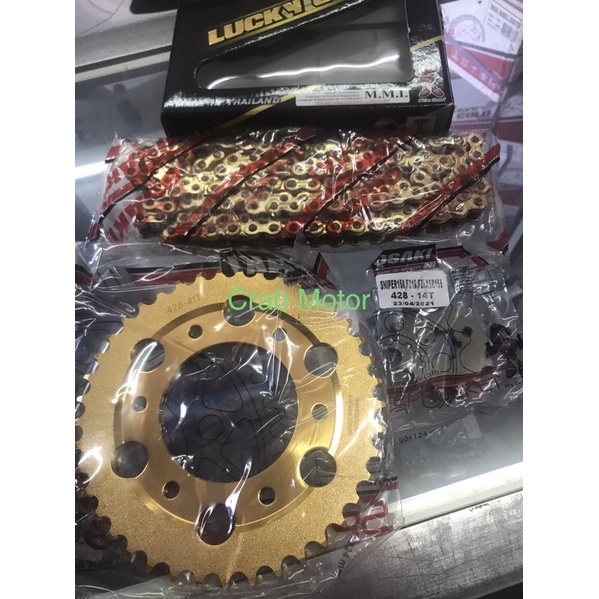 OSAKI Lucky Gold Sprocket Set Sniper 150/155 MXi FZ16 FZi Shopee