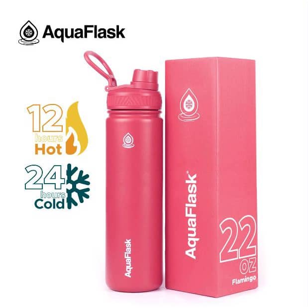 aquaflask 22oz pink