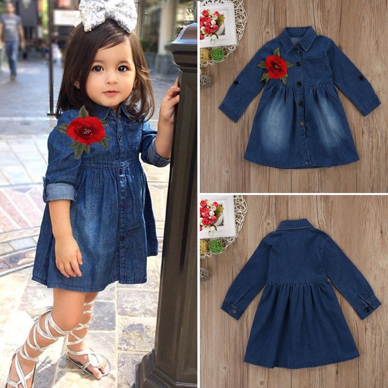 girls denim dress
