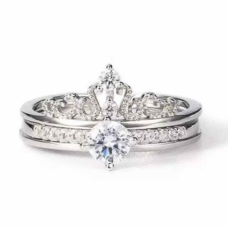 [Maii] 2in1 Majesty Heir Korean Crystal 2 in 1 Diamond Crown Tiara Ring