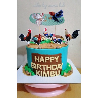 Cockfight Sabong Theme Birthday Cake Topper Print In High Glossy Photo Paper Shopee Philippines